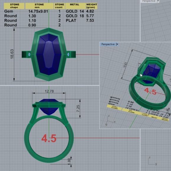 โจ TOP Color Tanzanite Ring with Natural Diamond Accents โจ (Over 5 Carats!)) - Picture 15 of 16